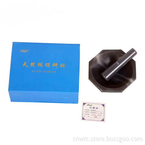 Natural Agate Mortar and Pestle Set - Sizes: 60mm, 80mm, 100mm